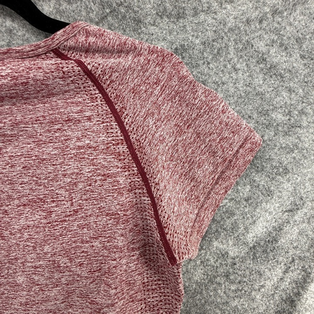 PINK Seamless Activewear Womens Workout cropped tee Wine Red size XL Stretch - Picture 10 of 12